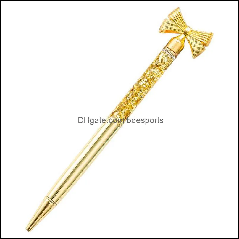 New Ballpoint Pens Office Stationery Creative Gold powder Butterfly Pen Advertising Pen Fashion Metal Ballpoint Pen Writing Supplies