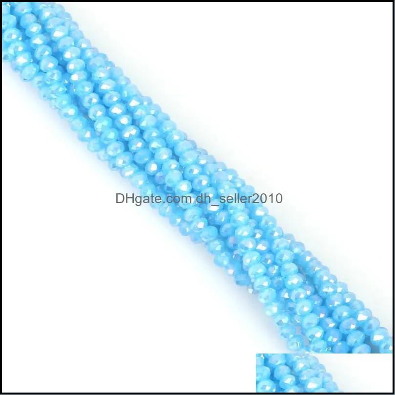 3mm about 125-130 pcs/set Rondelle Austria Crystal Beads Faceted Glass Beads Loose Spacer Beads For DIY Bracelet Jewelry Making 5643