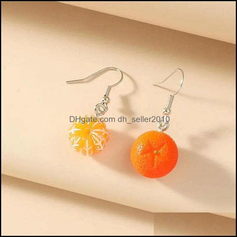 Korean Lovely FRUIT Tea Cup EarringS Creative Funny Crystal Kiwi Tea Cup Cute Fun Ear Jewelry Personality Gift 5629 Q2