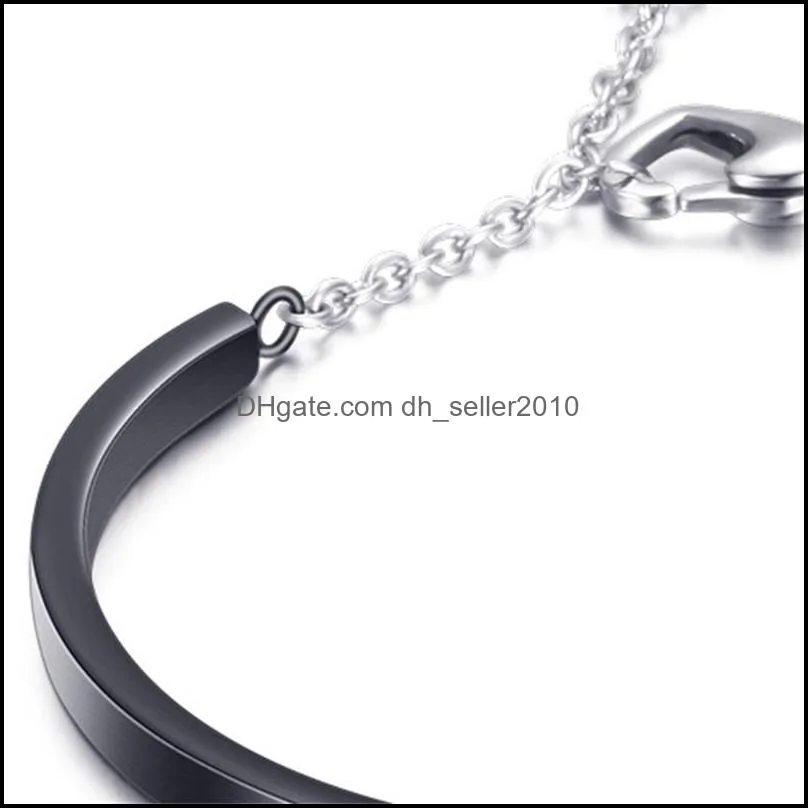 Fashion first Jewelry Heart Lock Titanium Steel Women`s bracelet Wholesale and Retail 3672 Q2