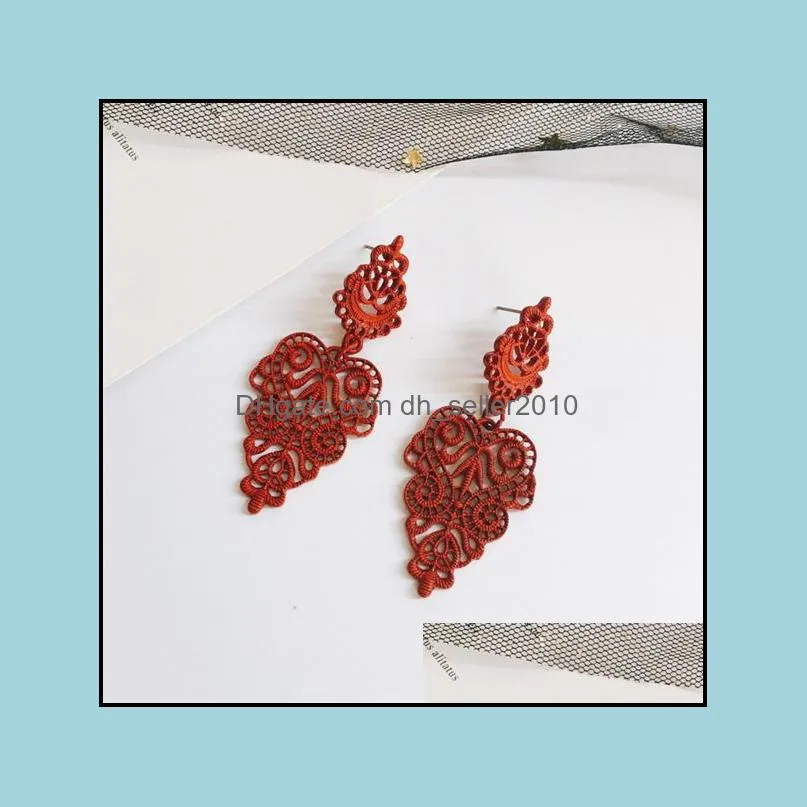 Vintage Women Heart Shape Cute Drop Earrings 2022 Love Heart Statement Earring for Women Jewelry Gifts 1206 E3