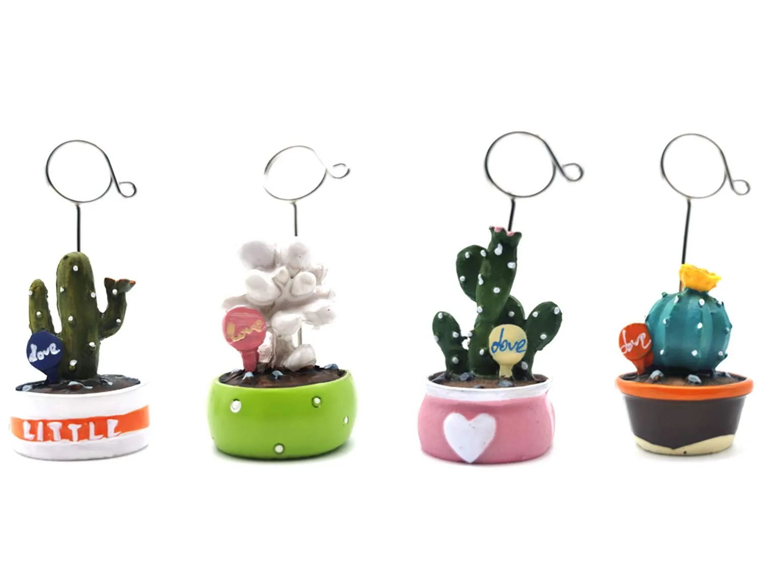 3ml artificial plants bonsai card clips resin cactus photo memo place number holder stand desktop decor