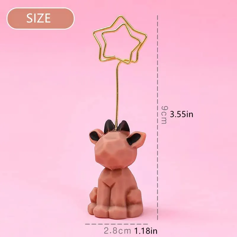 3ml card photo holder animal clamps stand card clips resin picture memo clip cute number clip name note memo stand office supply home decoration multicolor