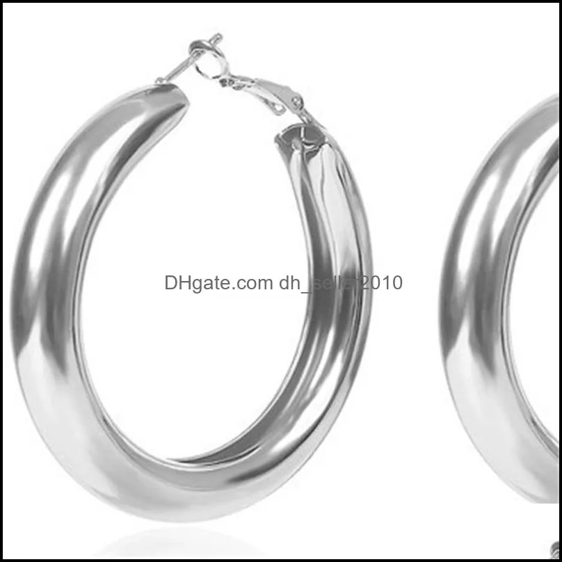 Design Vintage copper hoop earrings for women punk jewelry gold metal circle earrings hiphop earring 81 R2