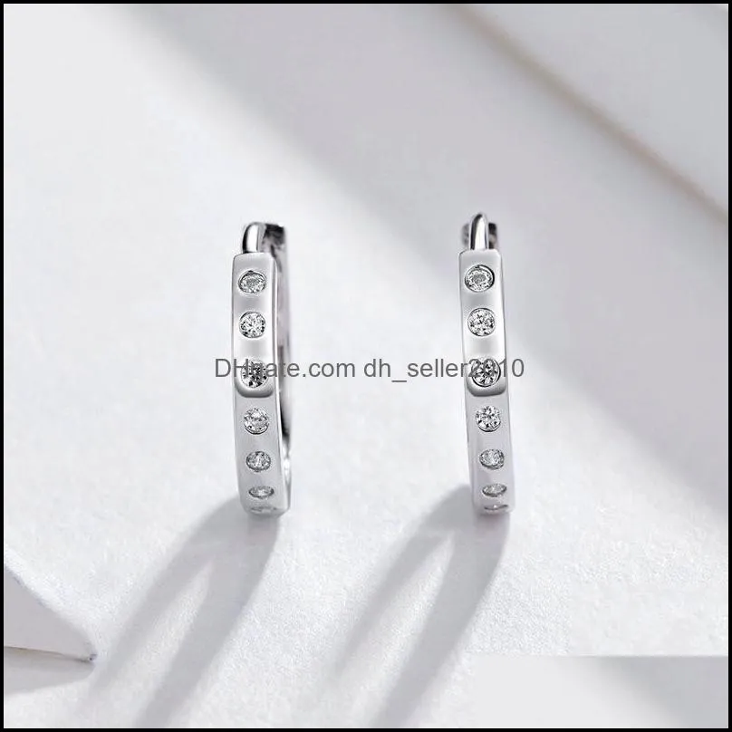 Hoop Earrings for Women 925 Sterling Silver Minimalist Simple Circle Earing Real Silver Korean Fashion Jewelry 1790 V2