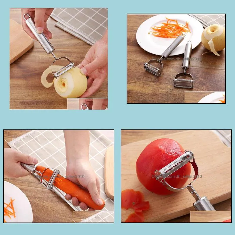 Creative Stainless Steel Vegetable Zester Fruit Peeler Peeling Knife Potato Grater Melon Cutter Kitchen Accessories Tool