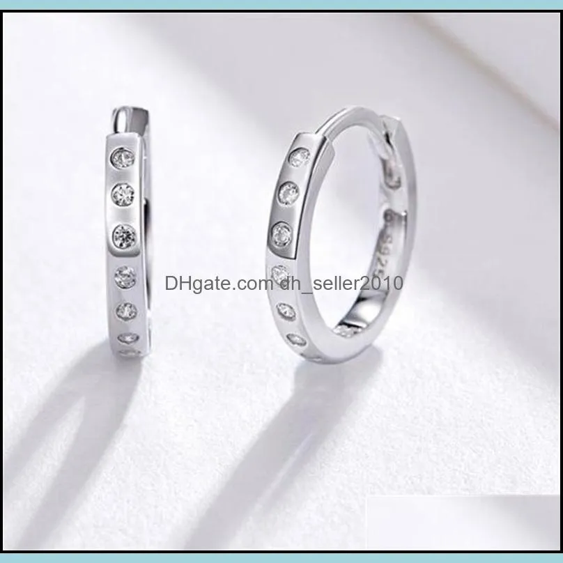 Hoop Earrings for Women 925 Sterling Silver Minimalist Simple Circle Earing Real Silver Korean Fashion Jewelry 1790 V2