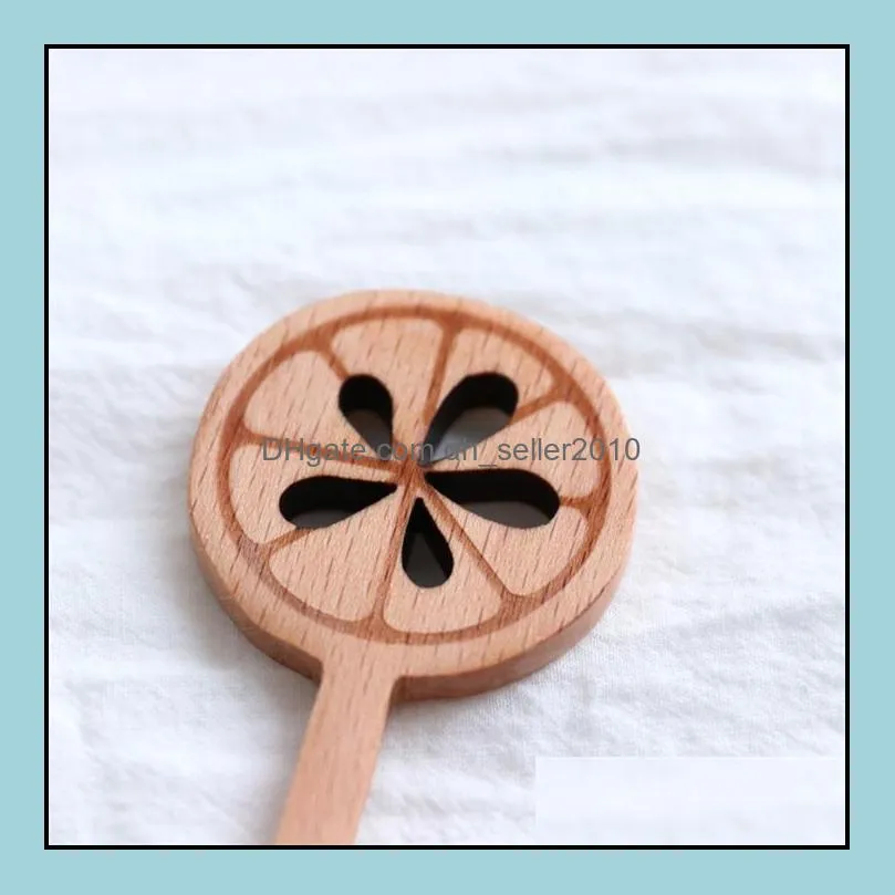 Delicate Beech Branch Creative Honey Coffee Stir Spoon Ins Lemon Sugar Stir Round Flat Scoop Eco-friendly Kitchen Tool