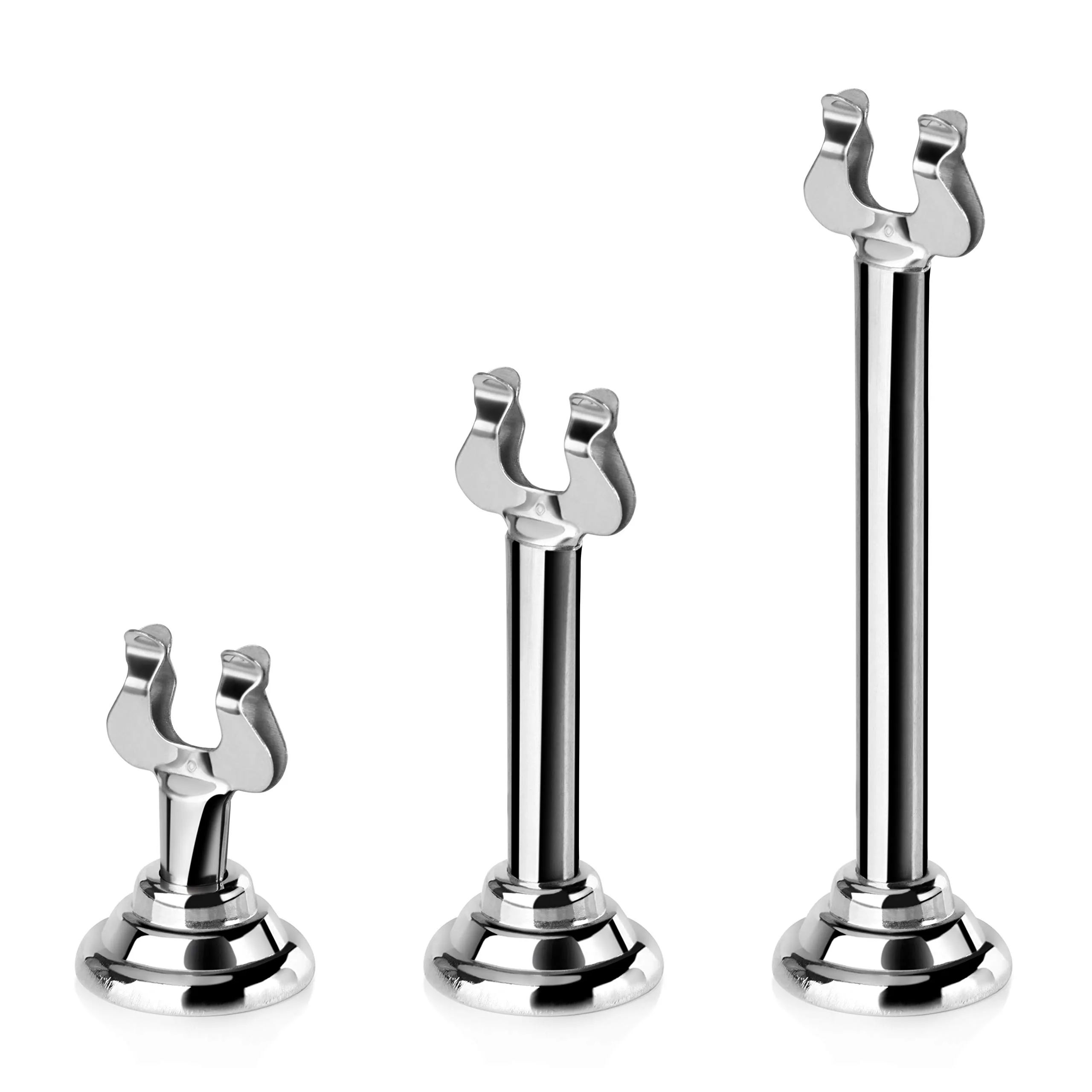 3ml 23428 triton harp clip style place card/table number holder 1 5 inch silver set of 12