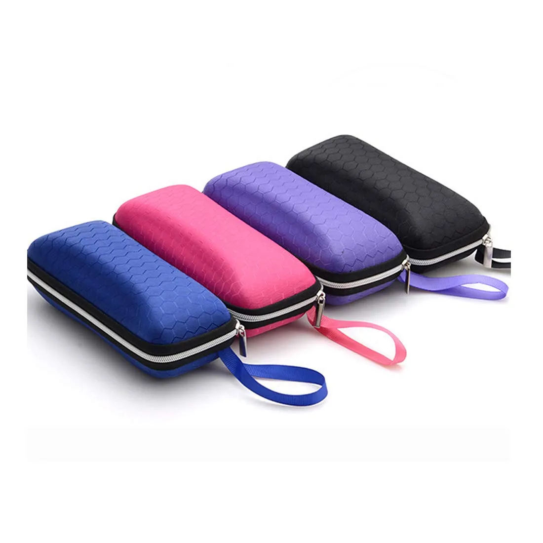 3ml hard shell sunglasses case zipper eyeglasses case glasses case unisex protective travel sunglass organizer with portable clip for men and women