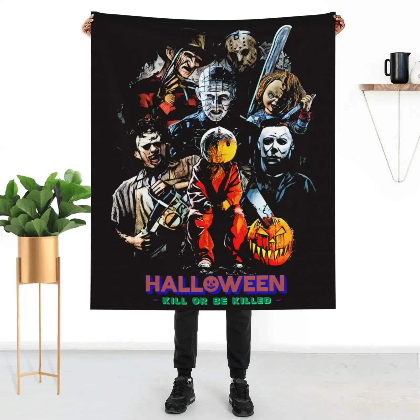 3ml horror halloween blanket soft micro flannel fleece throw blanket couch bed sofa office for fans 60 x 50inch
