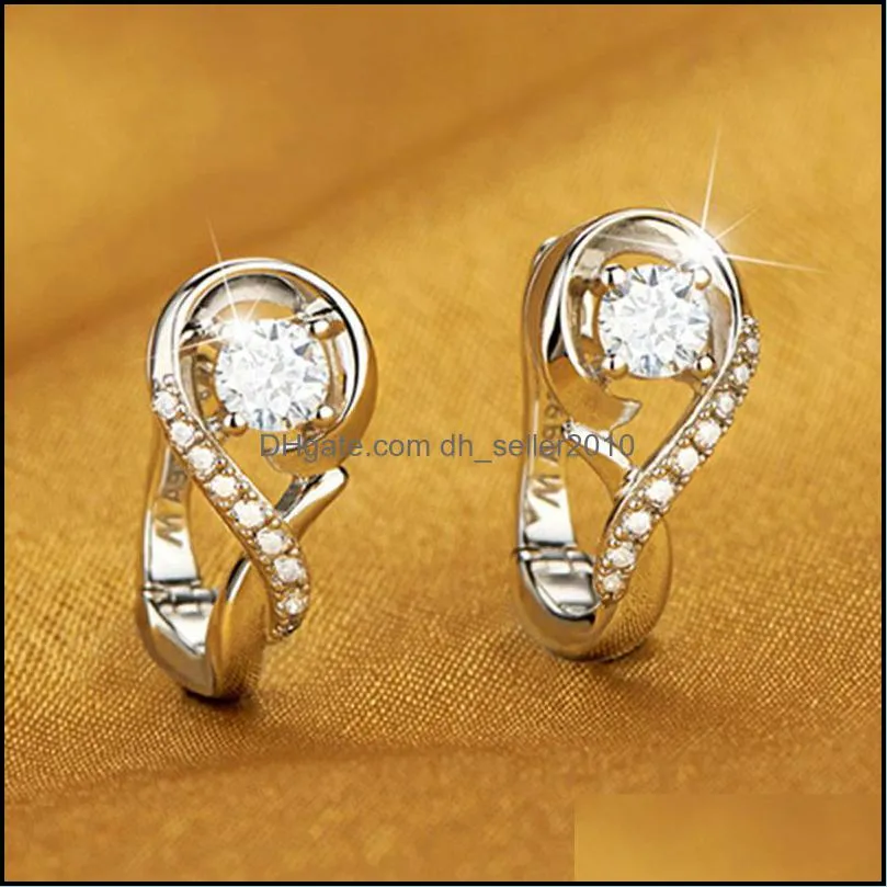 Zircon Statement Earrings Hoop Musical Note Fashion Ear Clasp Alloy Women Ears Pendants Jewelry Accessories Korean 3 2cc N2