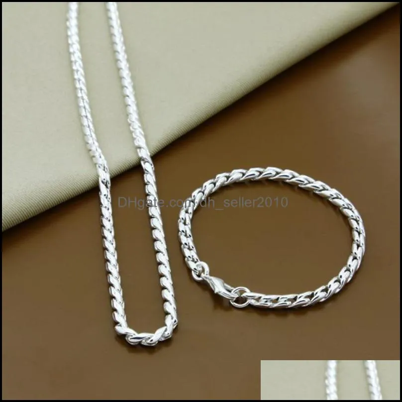 925 sterling silver bracelets snake chain screw fits european silver charms 20cm diy fashion jewelry women gift 1252 t2