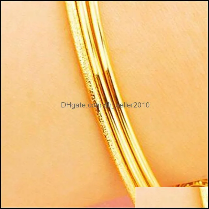 girls thin 3pcs bangles set bracelet 18k gold bracelet bangles women wedding bracelet couple jewelry factory wholesale 141 u2