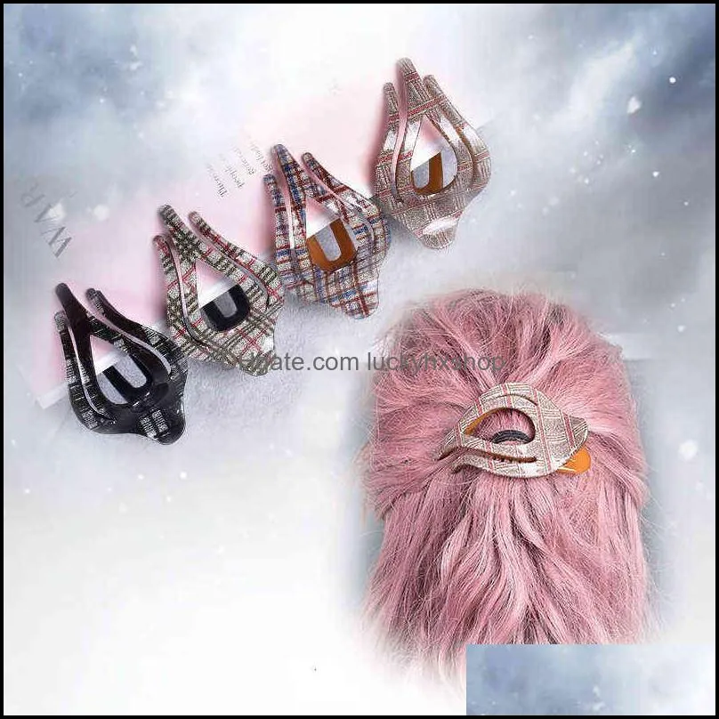 Barrettes Large hair grabbing back of head Korean high-end elegant duckbill clip arch msee pic plate