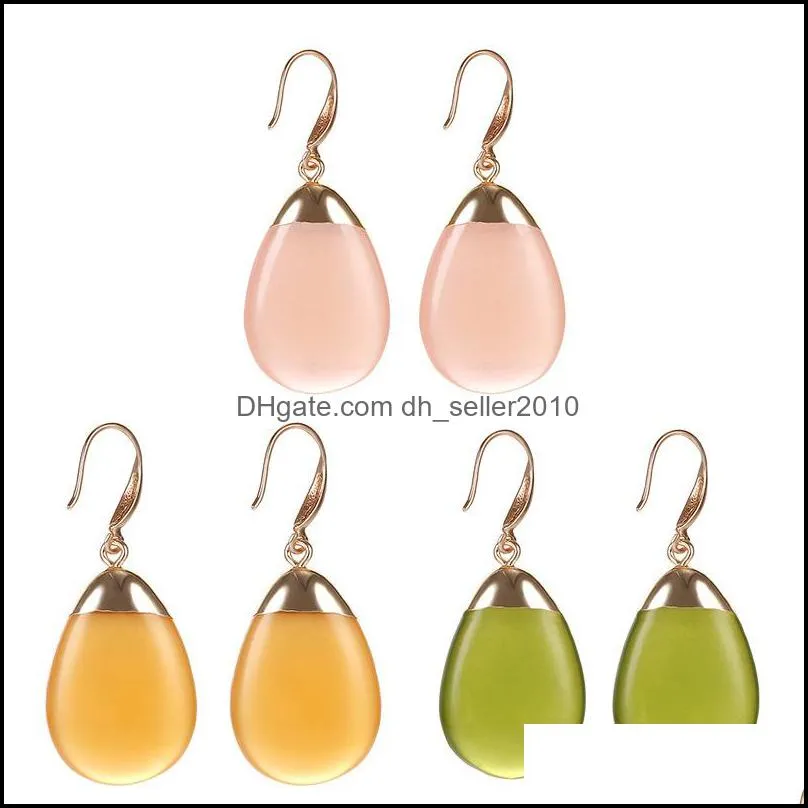trendy cute resin earrings for women colorful dangle chandelier copper oval drop earring candy color kids gifts