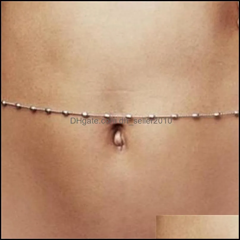 simple summer belly chains silver gold waist chain for crop tops women fashion jewelry will and sandy 2218 q2