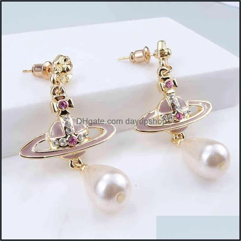 charm space western empress dowager Lavender paint Pearl Drop elegant temperament spot package