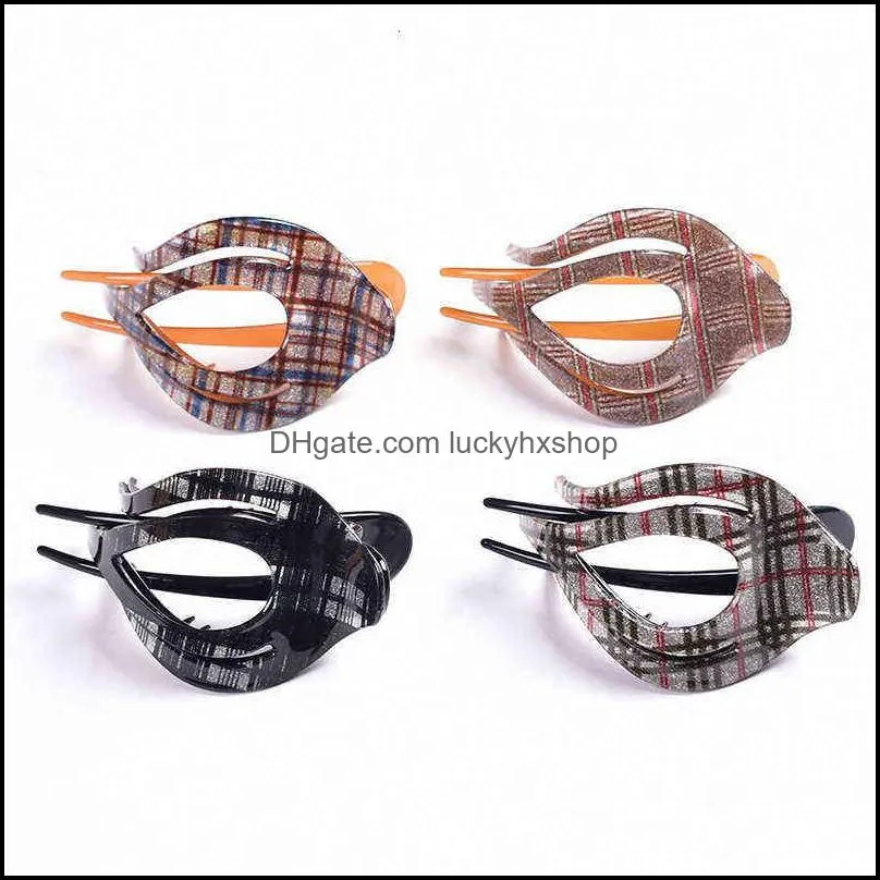 Barrettes Large hair grabbing back of head Korean high-end elegant duckbill clip arch msee pic plate