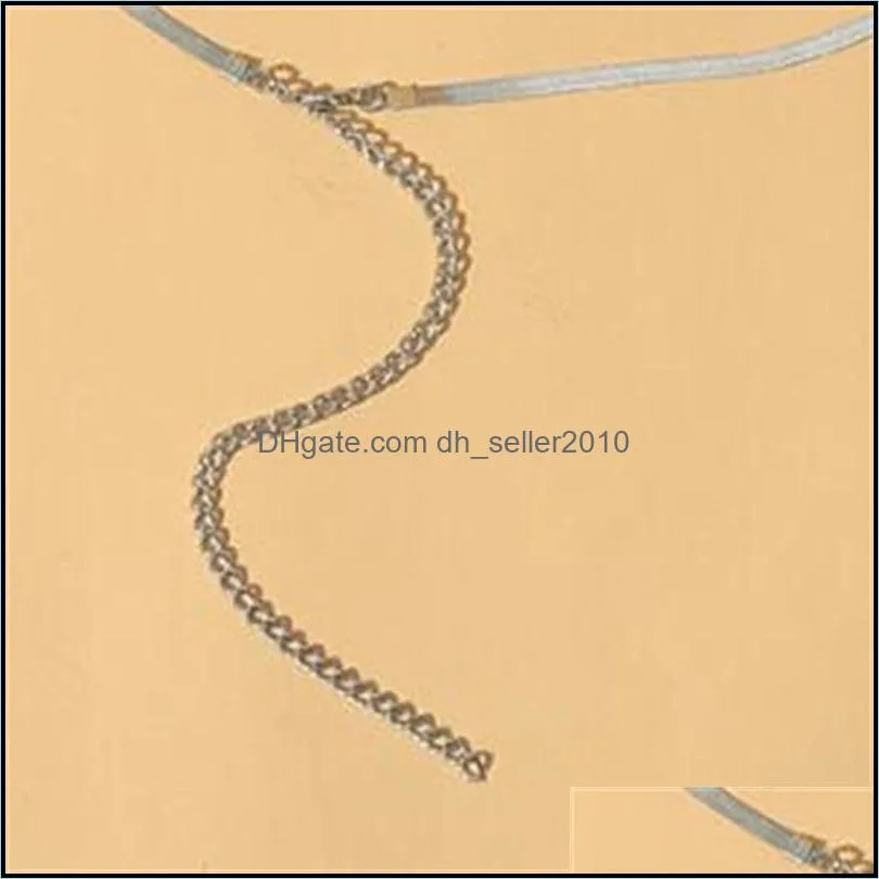 fashion sexy belly chain metal flat belt beach wind seaside retro waist chains simplicity 2 6kq y2