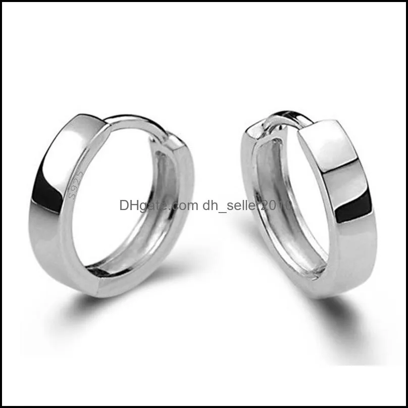 925 sterling silver smooth men and women models silver earring for women earring sterling-silver-jewelry brinco ves6390 2784 q2