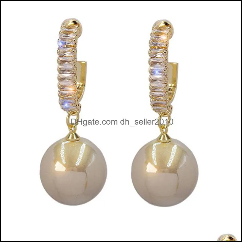oversized white pearl dangle bohemian fashion gold round earrings wedding jewelry gifts 3773 q2