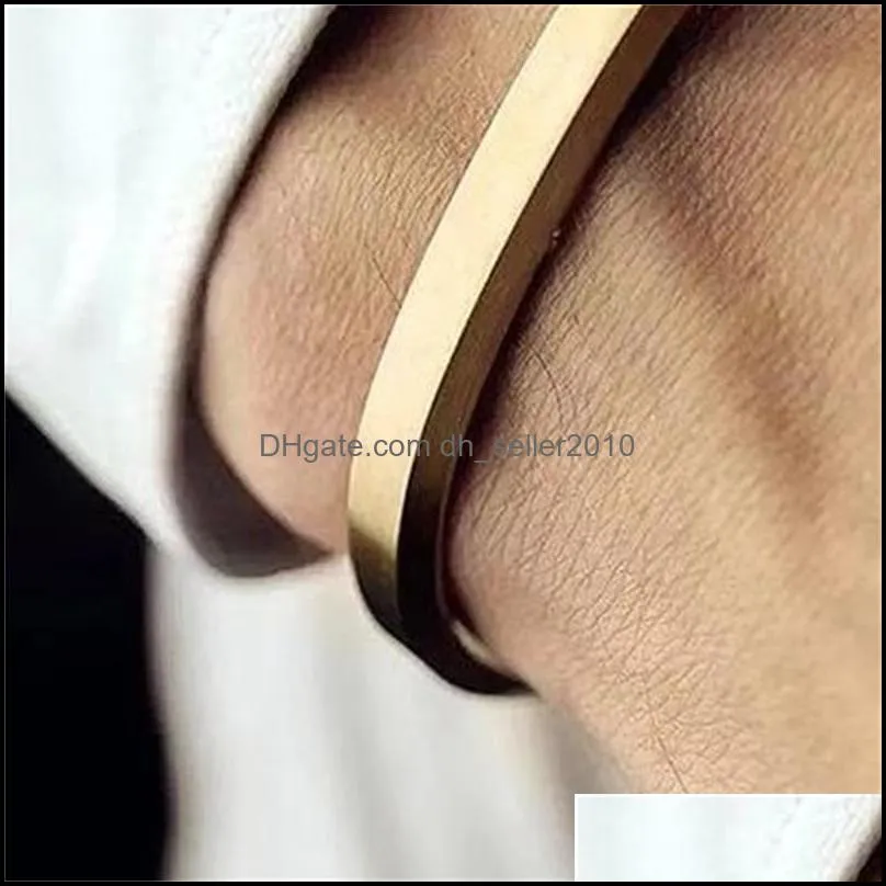 cuff bracelets bangles men women stainless steel gold bangle love  unisex pulseras luxury fashion jewelry bangles 97 r2