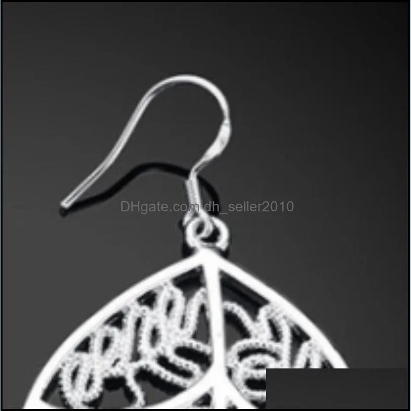 925 sterling silver fashion leaf earrings for women wedding engagement jewelry best gift christmas gift