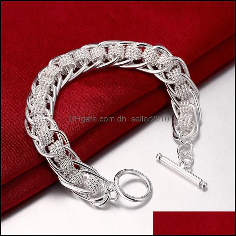 925 sterling silver lady chain bracelet many circle charm bracelets jewelry for women men wholesale wedding gift