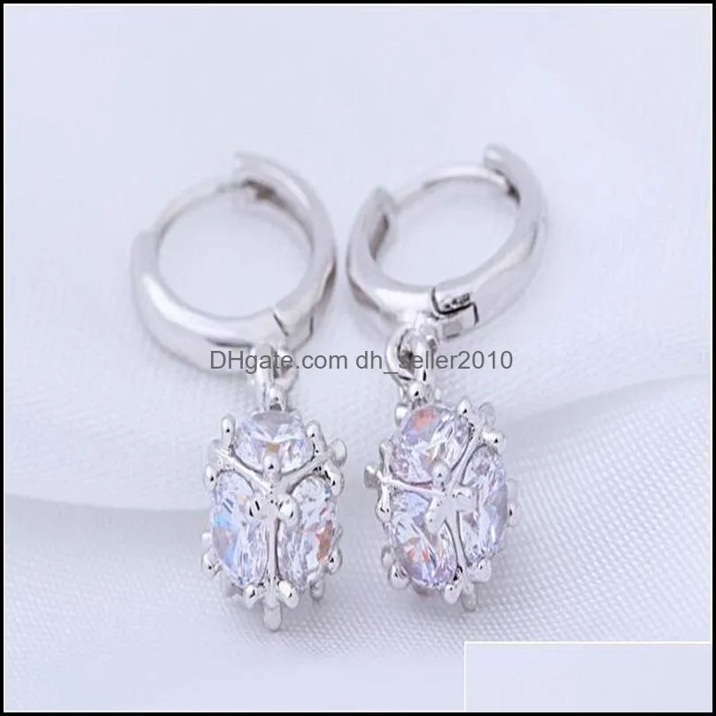 sterling-silver-jewelry crystal ball aaa cz z stud earrings for women earings sterling silver jewelry 685 z2