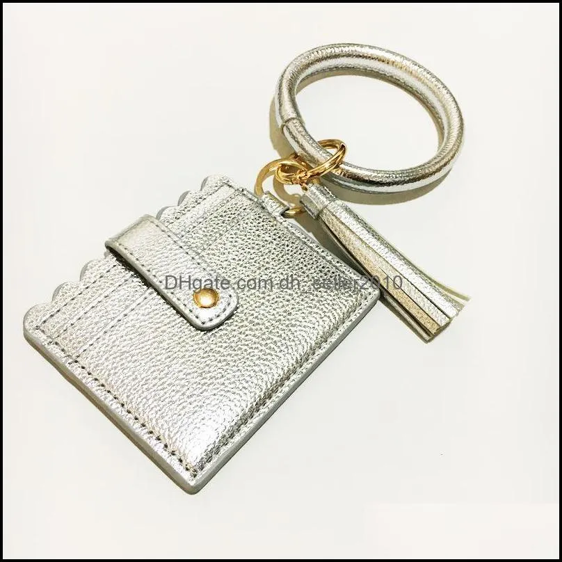 leather wristlet bracelet card wallet key chain leopard snakeskin bag tassel jewelry bracelets in stock 14 9nk g2b