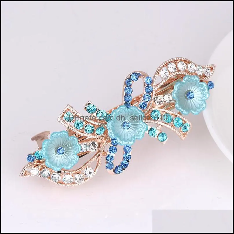 Rhinestone Imitation Pearl Hair Clips Bow Leaves Flowers Spring Barrettes Women Lady Hairpin Headwear Charm Jewelry Accessories 2 95mp