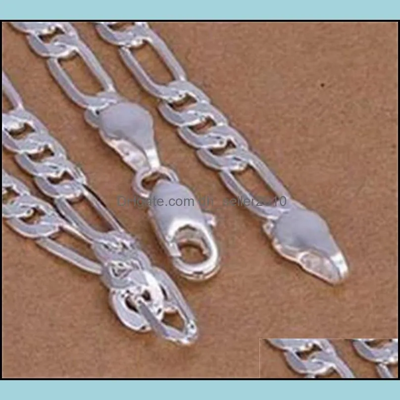 Flash twisted rope Chains necklace Men sterling silver plate necklace fashion Chain necklaces