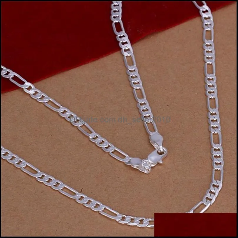 Flash twisted rope Chains necklace Men sterling silver plate necklace fashion Chain necklaces