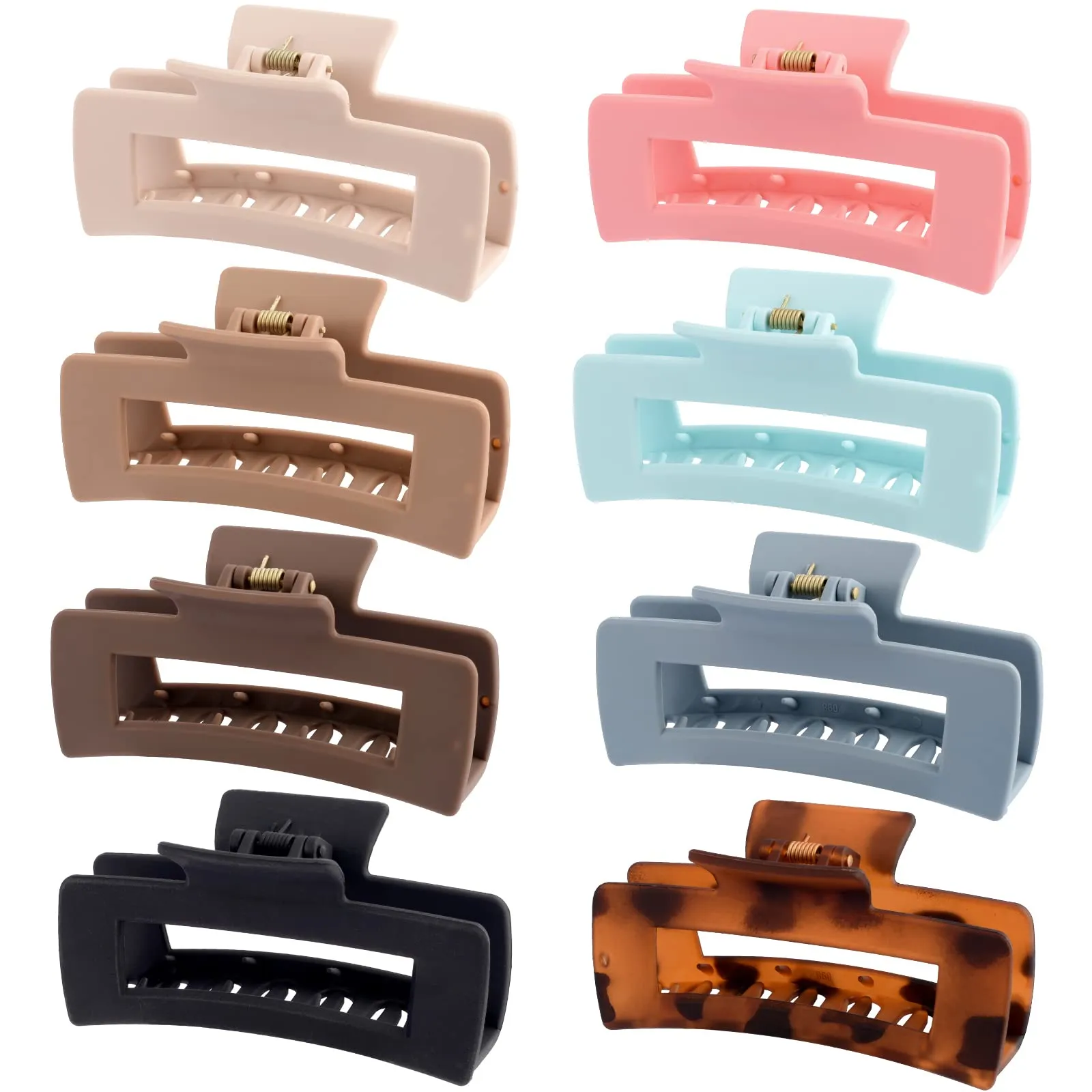 4 1 inche large rectangle hair claw clips matte hair clips for women thin thick curly hair strong hold jaw clip big nonslip square hair clip jaw clips hair accessories for women