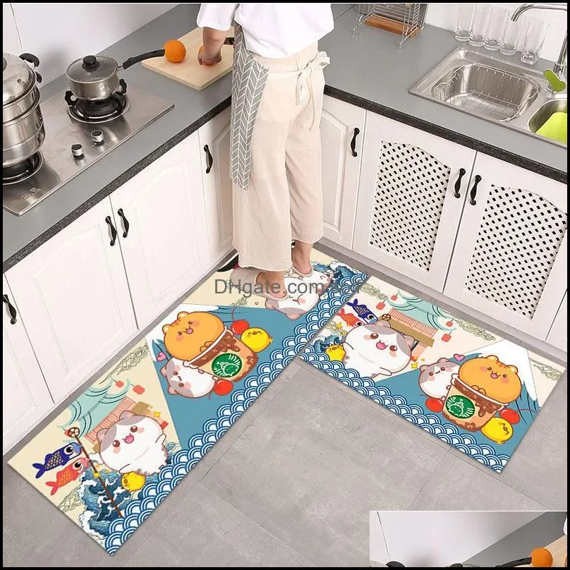antislip kitchen mat bedroom blue long strip area rugs entrance doormat hallway carpet water absorbent bathroom floor mat