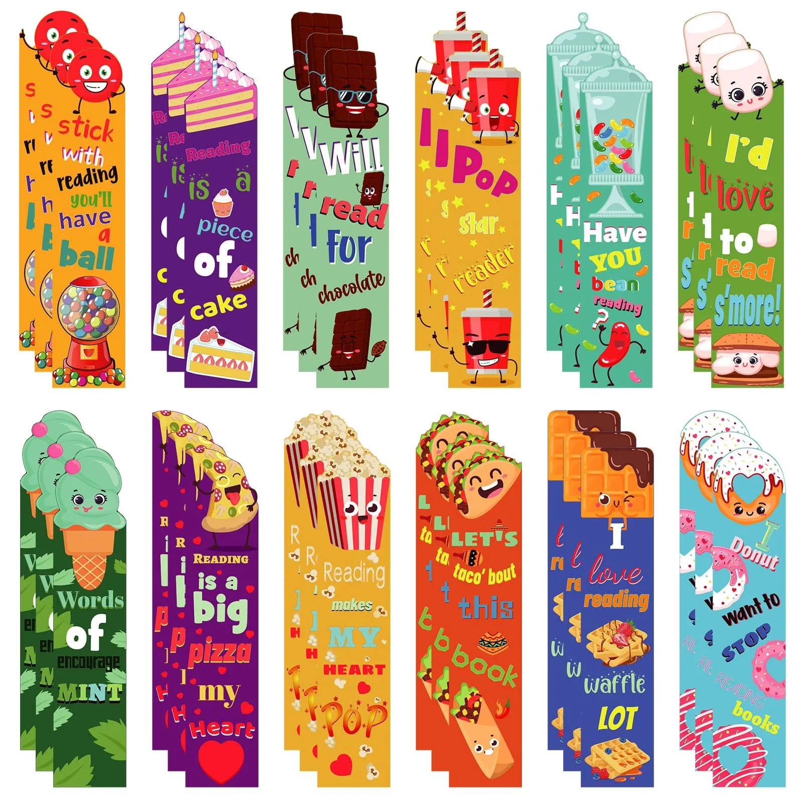 3ml scratch and sniff fruit scented bookmarks classroom bookmarks fun bookmarks for kids girls boys teen school student 12 styles 