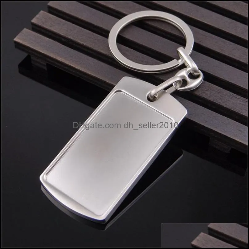 Key Rings Blank DIY Custom Engraved Personalized Keychain Alloy Lovers Gift Keyring Creative Alloy Wholesale Jewelry 100 G2