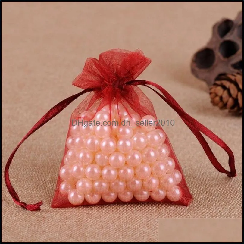 Organza Sheer Gift Candy Bags Wedding Favor Pouch Jewelry Party Xmas Bag 5x7cm,7X9CM,9x12cm,10x15cm,11x16cm 36 J2