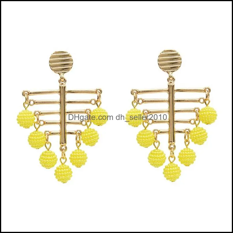 New style fashion Dangle Earring personality exaggeration joker trend rice ball drop earrings pendant Women Jewelry Gif C3