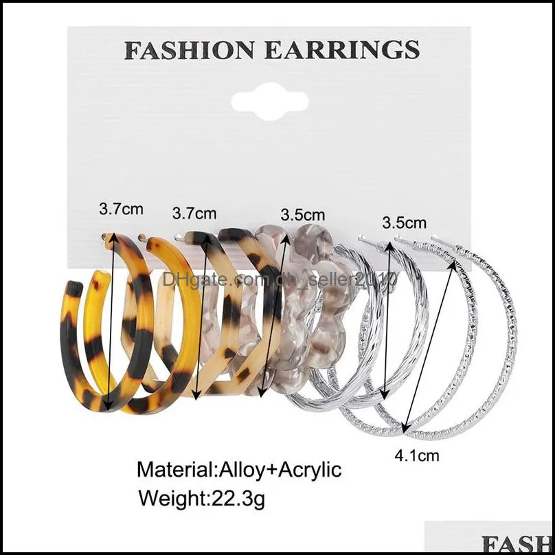 Fashion Pearl Hoop Earrings Set For Women Geometirc Gold Metal Circle Hoop Earrings Brincos Trend Jewelry Gift