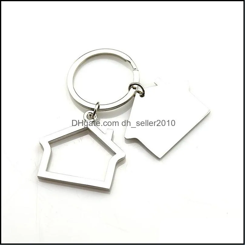 10 pieces/lot Zinc Alloy House Shaped Key chains Novelty Keyrings Gifts for Promotion House keyring C3