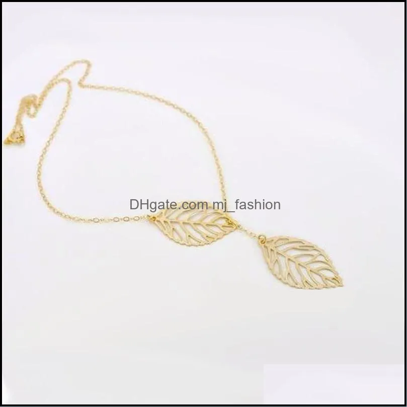 Simple Long Silver Chic Infinity Cross Bird Leaf Chain Pendant Fashion Necklaces For Women Jewelry Gift