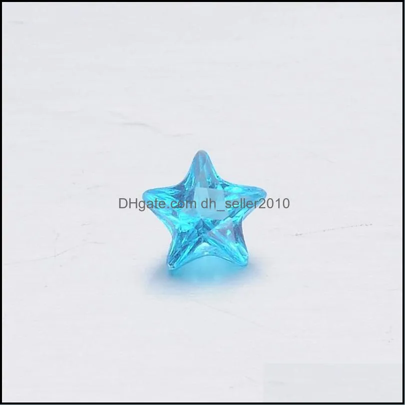 Crystal Star Floating locket charms Mix color 4mm round glass 500pcs/lot C3