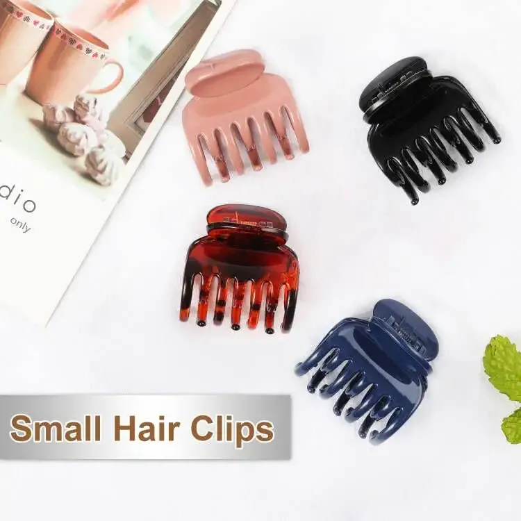 hair clips medium size claw hair clips for women thin hair no slip hair clips for thick hair double row jaw clip 