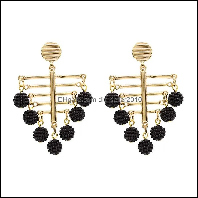 New style fashion Dangle Earring personality exaggeration joker trend rice ball drop earrings pendant Women Jewelry Gif C3