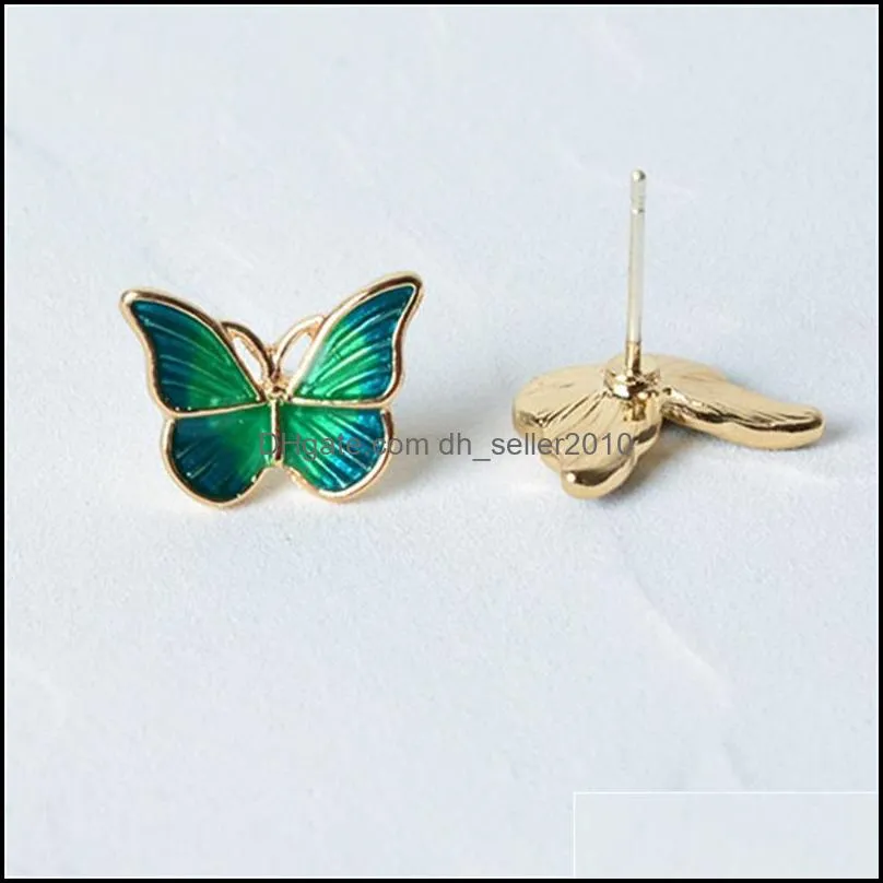 Charm Earrings 53665 Dark Green Butterfly Earrings C3