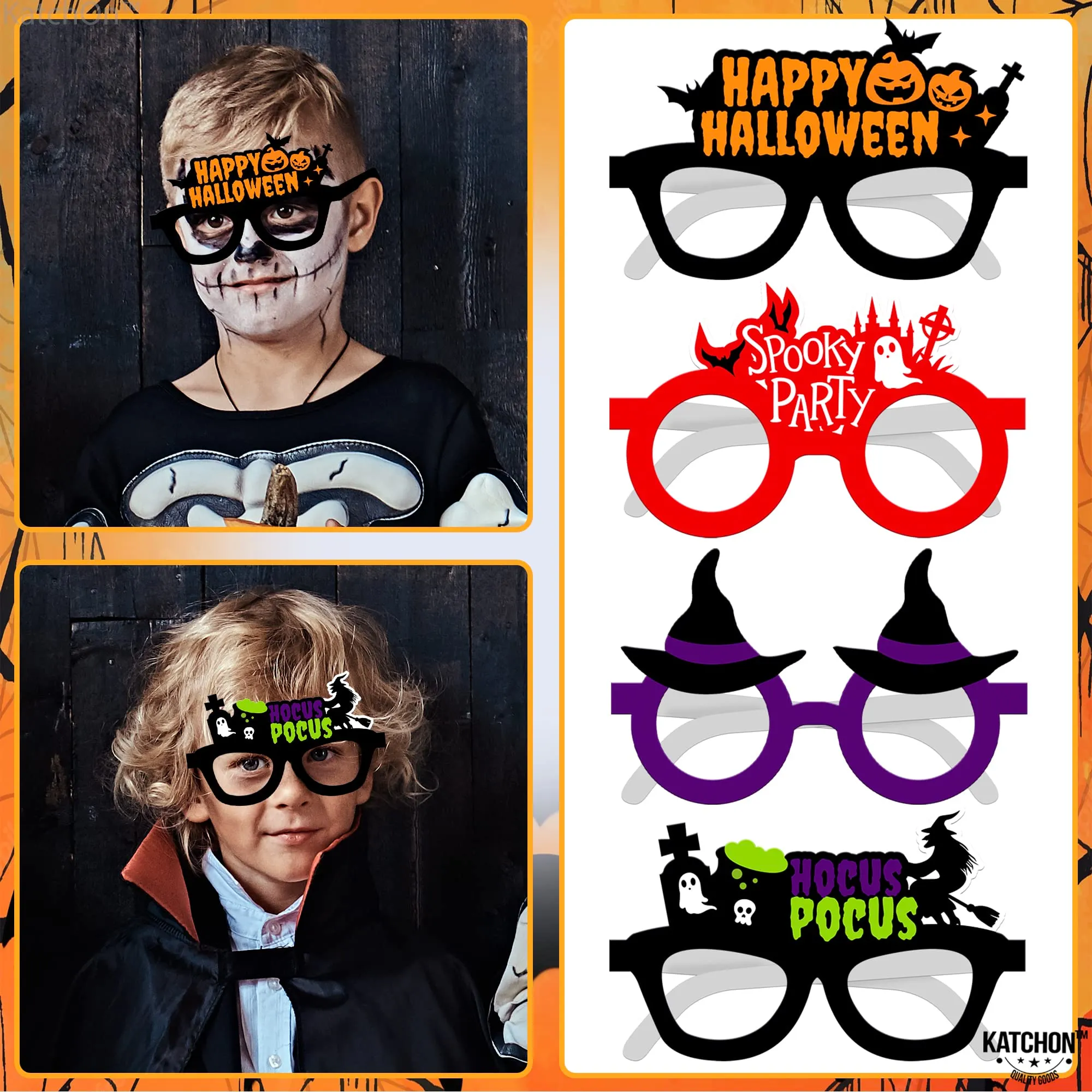 3ml scary halloween glasses for kids pack of 12 halloween eyeglasses for halloween party decorations halloween photo props halloween decorations halloween party favors halloween birthday party