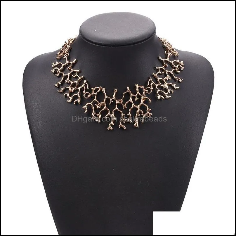 chokers fashion gypsy alloy maxi statement necklaces punk style tree branch shaped choker collar for women jewelry femme collier