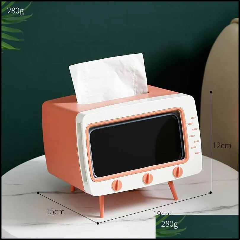 retro creative mobile phone stand napkin drawer tv box storage dining room home living decoration ornaments